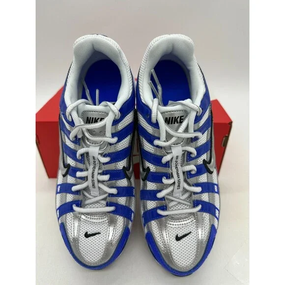 Nike P-6000 Youth Size 6.5 Women's Size 8 White Blue Athletic Shoes HV5064 402 - Picture 4 of 6